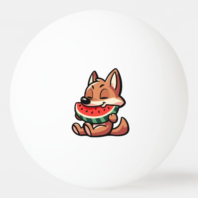 Coyote Watermelon Ping Pong Ball (Front)
