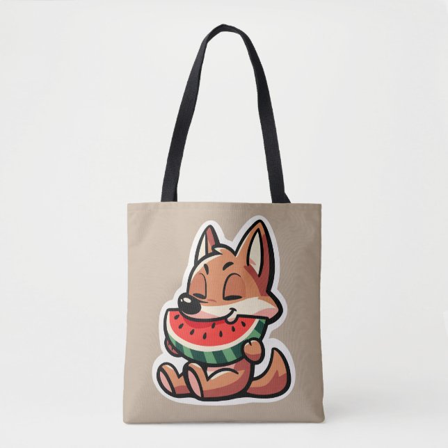 Coyote Watermelon Tote Bag (Front)