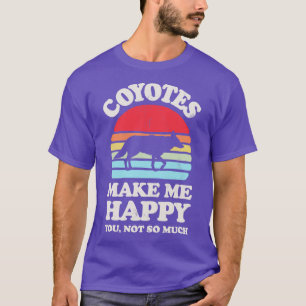 Coyotes Make Me Happy Sunset Retro for Men Women B T-Shirt