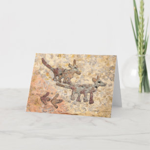 Coyotes Petroglyphs in Arizona Card