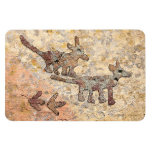 Coyotes Petroglyphs in Arizona Magnet