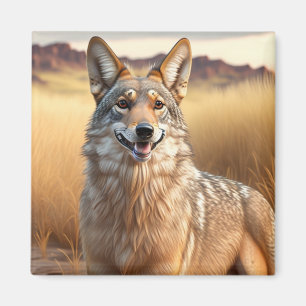 Coyote's Wildlife: Red Wolf Canine of the Prairie Magnet