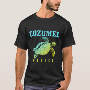 Cozumel Beach Mexico Sea Turtle Surfer Scuba Divin T-Shirt