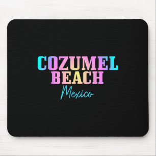 Cozumel Beach Mexico Vintage Tie Dye Retro Holiday Mouse Pad