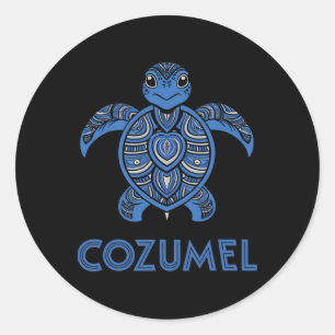 Cozumel classic round sticker