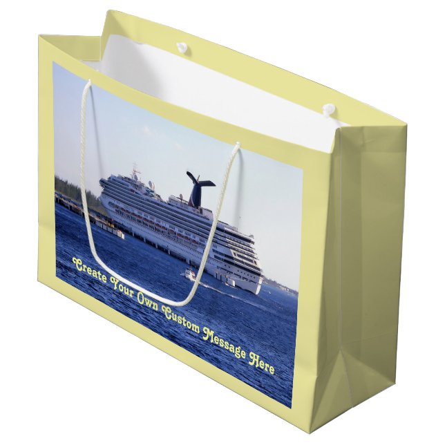 Cozumel Cruise Ship Visit Custom Large Gift Bag (Front Angled)