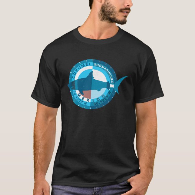 Cozumel Diving Mexico Shark Dive T-Shirt (Front)