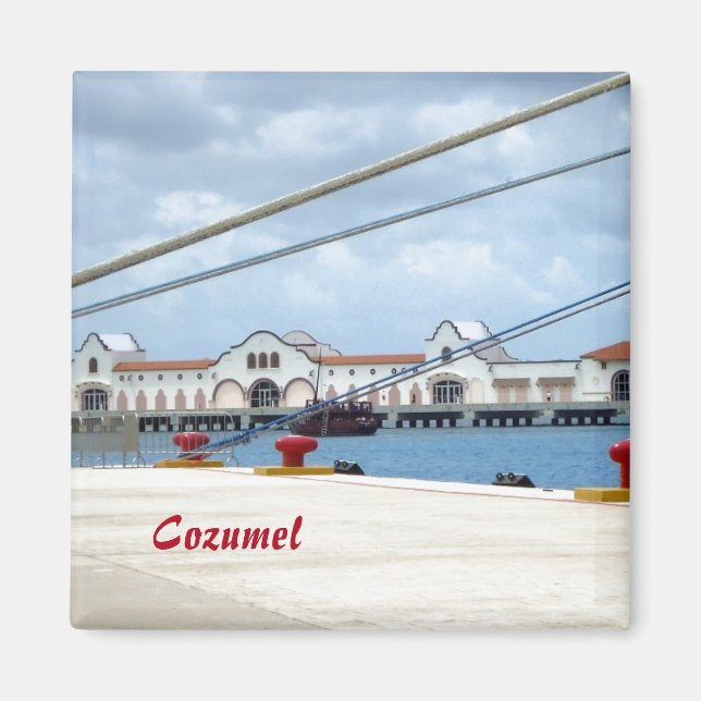 Cozumel Dockside Magnet (Front)