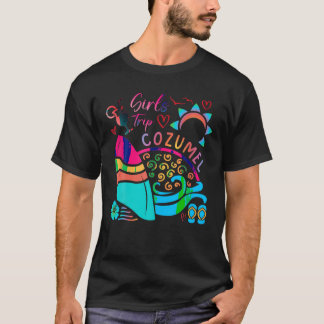 Cozumel Girls Trip 2023 Beach Summer Vacation Tie T-Shirt
