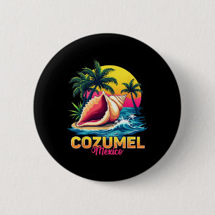 Cozumel Mexico Beach Caribbean Vacation Travel 6 Cm Round Badge