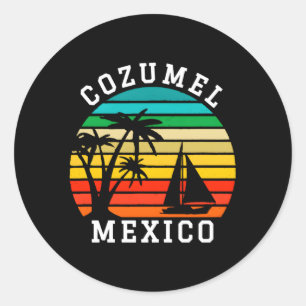 Cozumel Mexico Family Vacation Classic Round Sticker