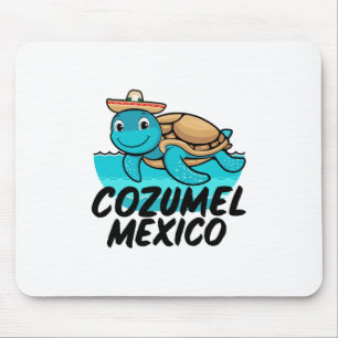 Cozumel Mexico Sea Turtle Colorful Boys Girls Todd Mouse Pad