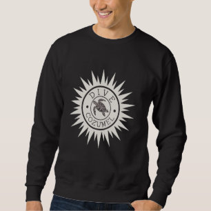Cozumel Mexico Sea Turtle Sun Scuba Diving Surfer Sweatshirt