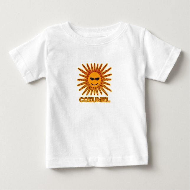 Cozumel Mexico Sun Logo Baby T-Shirt (Front)