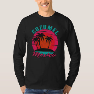 Cozumel Mexico Sunset Retro Vacation T-Shirt