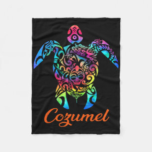 Cozumel Sea Turtle Family Vacation Summer 2025  Fleece Blanket