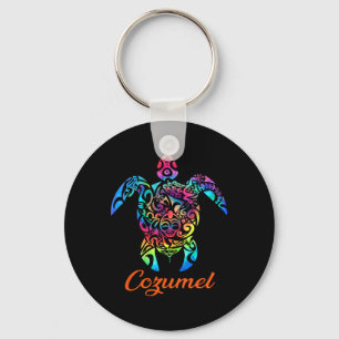 Cozumel Sea Turtle Family Vacation Summer 2025 Key Ring