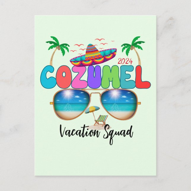 Cozumel Vacation Squad Sun, Sand, and Memories Mex Postcard (Front)