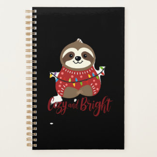 Cozy And Bright Sloth Christmas Lights (1) Planner