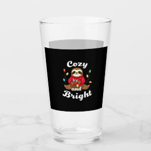 Cozy And Bright Sloth Christmas Lights (2) Glass