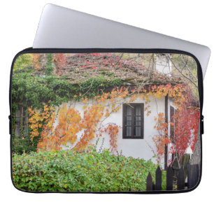 Cozy Autumn Cottage Countryside Architecture Laptop Sleeve
