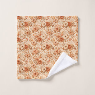 Cozy Autumn Floral Pattern Bath Towel Set