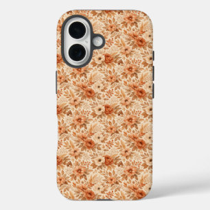 Cozy Autumn Floral Pattern iPhone 16 Case