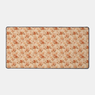 Cozy Autumn Floral Pattern Desk Mat