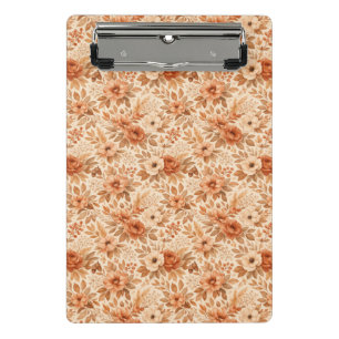 Cozy Autumn Floral Pattern Mini Clipboard