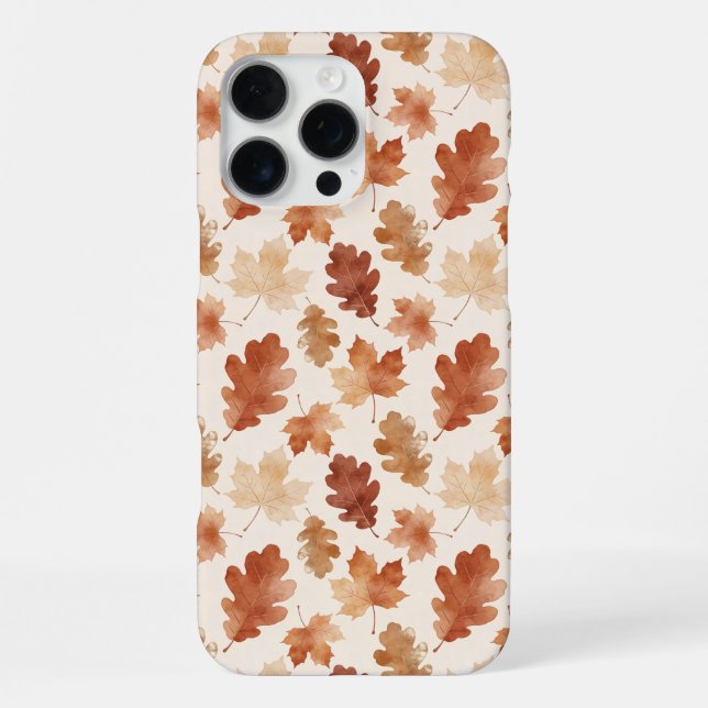 Cozy Autumn Leaf Pattern iPhone Case (Back)