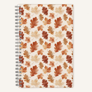 Cozy Autumn Leaf Pattern Notebook
