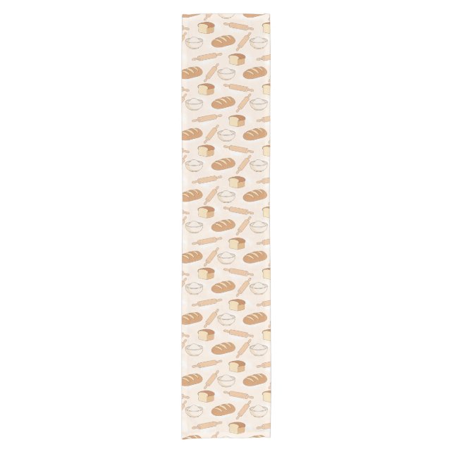 Cozy Baking Pattern Short Table Runner (Front)