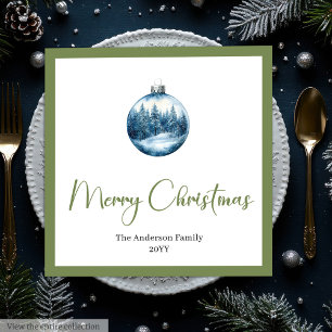 Cozy Bohemian Winter Scene Christmas Party Napkins