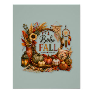 Cozy Boho Fall / Cozy Bohemian Poster