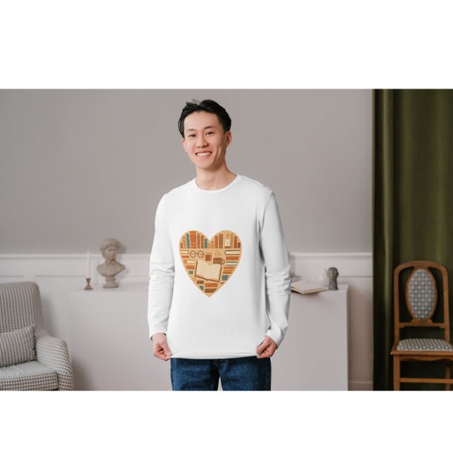 Cozy Book Lover Heart | Reading Aesthetic Design f T-Shirt (Creator Uploaded)