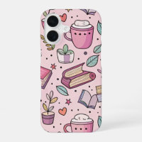 Cozy Bookworm Coffee iPhone Case Reading Lover 
