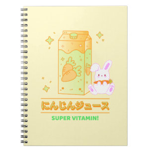 COZY BUNNY WITH CARROT JUICE NOTEBOOK