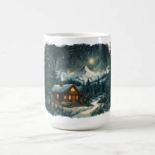 Cozy Cabin in a Winter Wonderland Coffee Mug