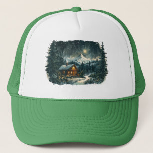 Cozy Cabin in a Winter Wonderland Trucker Hat