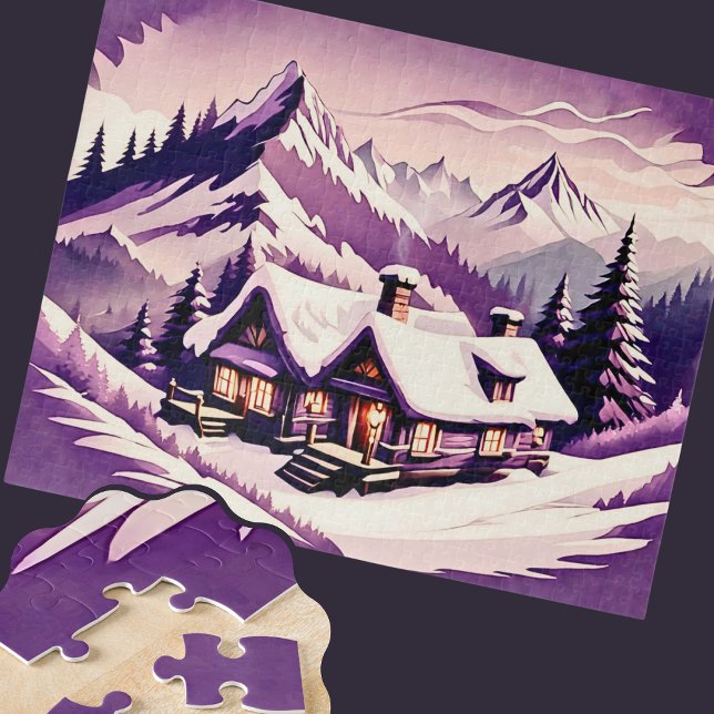 Cozy Cabin in the Mountains Jigsaw Puzzle (Creator Uploaded)