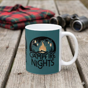 Cozy Campfire Nights Rustic Outdoor Adventure Coffee Mug