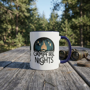 Cozy Campfire Nights Rustic Outdoor Adventure Mug
