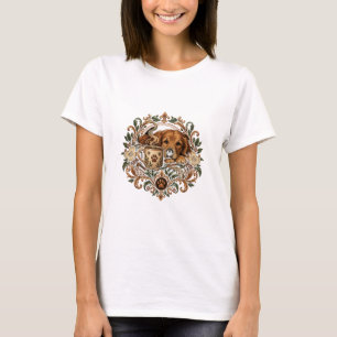 Cozy Canine Mug Illustration T-Shirt