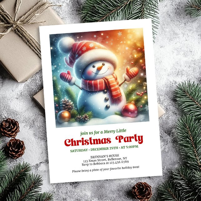 Cozy cartoon snowman invite holiday cheer editable (Cozy cartoon snowman invite holiday cheer printable

)