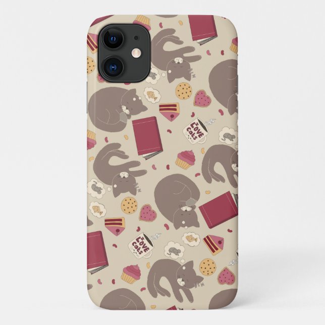 Cozy Cat Lovers Collage Case-Mate iPhone Case (Back)