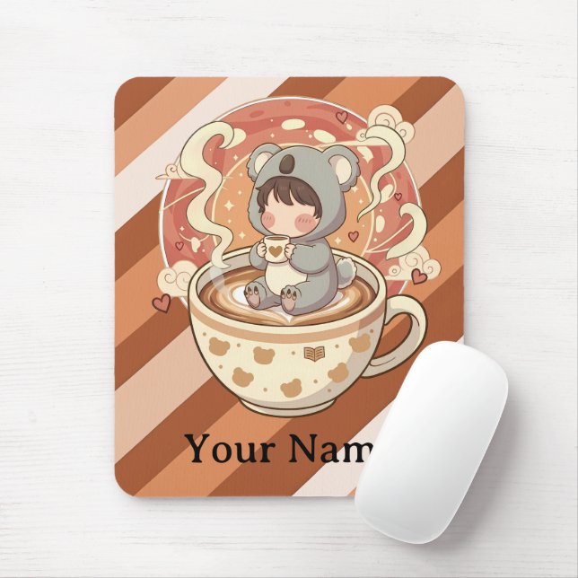Cozy Chibi Koala Workspace Mouse Pad (With Mouse)