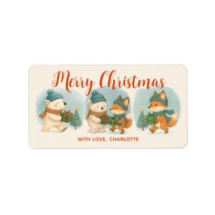 Cozy Christmas Animals - Adorable Holiday Sticker