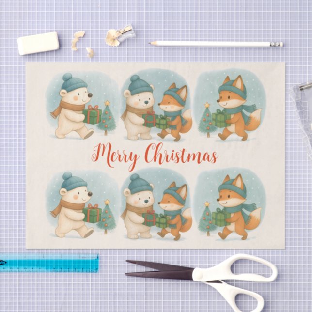 Cozy Christmas Animals Tissue Paper (Craft)