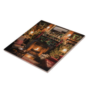 Cozy Christmas at Home Ceramic Tile