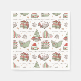 Cozy Christmas Book Lover  Napkin